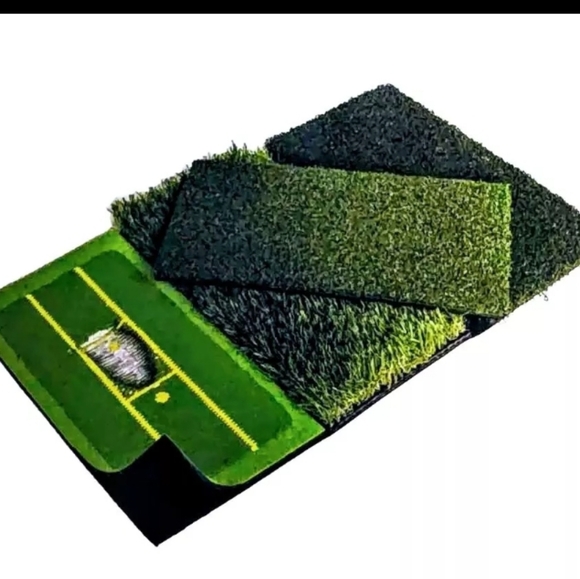3 in 1 Golf Swing Mat Training Practice Mat with interchangeable surface - Picture 3 of 3